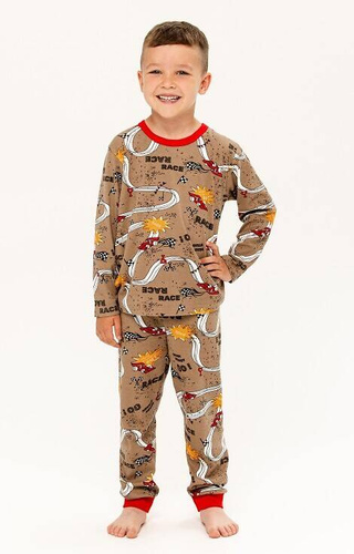 Piżama dla chłopca 3306, 3307 Theo Taro - kakao