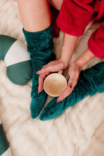 Gładkie skarpetki 553/554 Wellsoft De Lafense - zielony