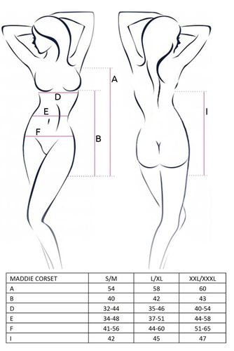 Gorset damski Maddie Corset Passion czarny