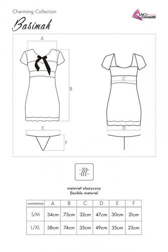 Komplet, koszulka + stingi Basimah LC 90220 LivCo Corsetti Fashion