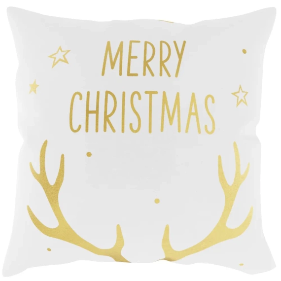 Horn Merry Christmas Poszewka świąteczna Spod Igły i Nitki biały/złoty 