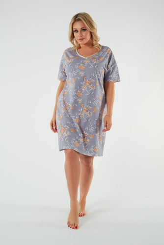 Koszula nocna damska z krótkim rękawem Kasos Italian Fashion - druk