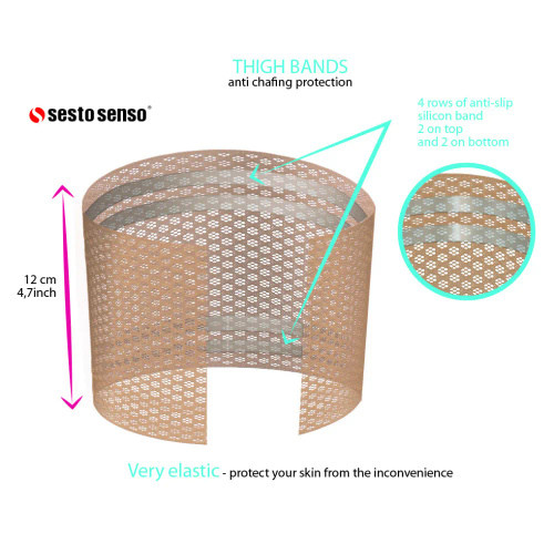 Opaska na uda koronka wzór 2 Sesto Senso - beige