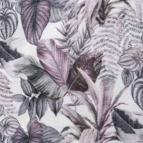 Koc narzuta liście Davos 2 Eurofirany fioletowy szary