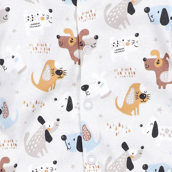 Pajacyk z bawełny organicznej Psiaki Nini druk