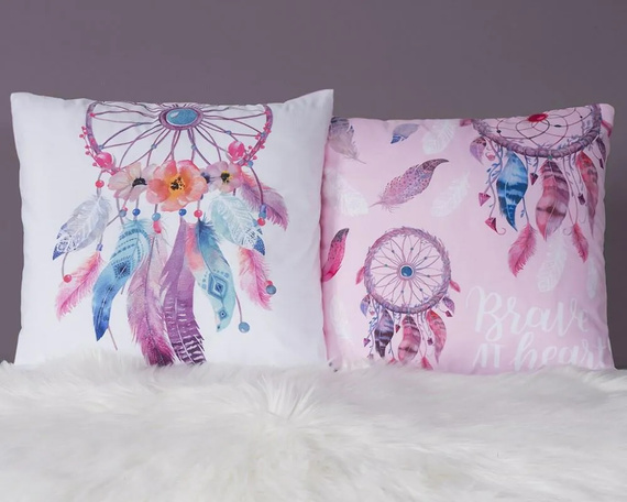 Poszewka dziecięca Łapacz Snów Detexpol różowy