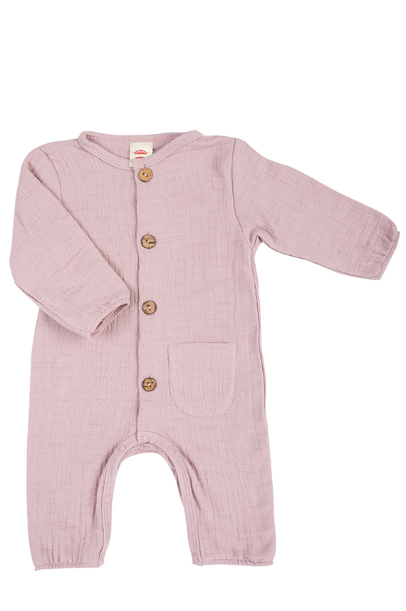 Pajac muślinowy "Bamboo Muslin Pink" Makoma 