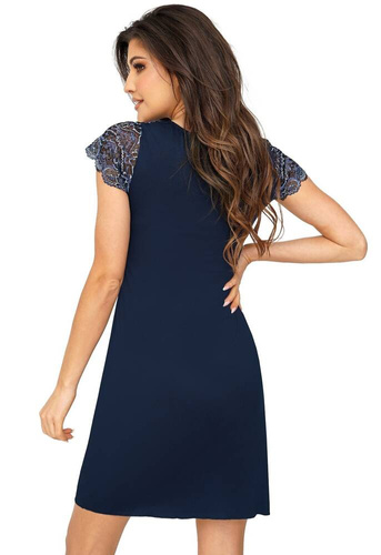 Koszula nocna Melania Donna - granatowy