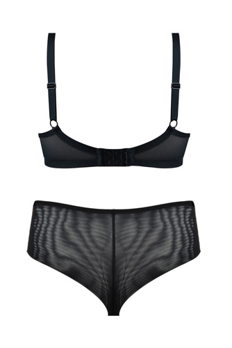 Biustonosz balkonetka 19117 Nugat Mediolano czarno-beżowy 