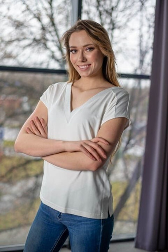 015 Bluzka krótki rękaw MIRACLE- biały