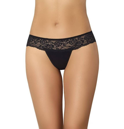 Stringi damskie z koronką Comfo Teyli - czarne