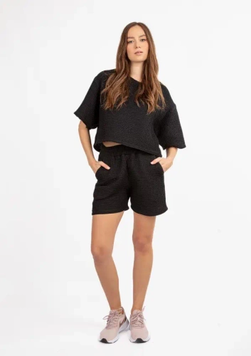 Komplet bawełniany DK-K-W01 Dkaren - czarny