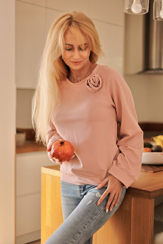 Bluza dresowa Similan Kalimo - różowy