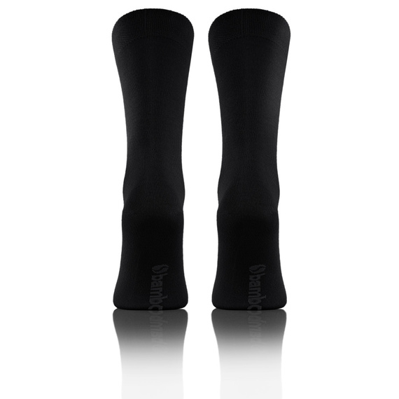 Bambo Skarpety męskie klasyczne casualowe bambusowe garniturowe czarny