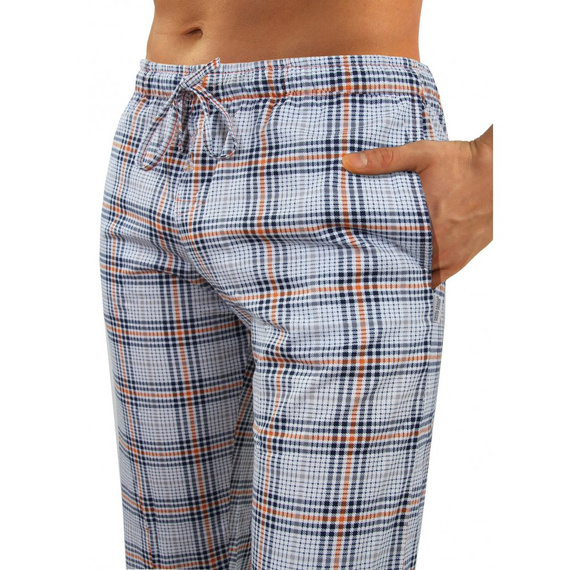 Bawełniana piżama męska z długim rękawem 2379/29 Sesto Senso - pomarańczowy