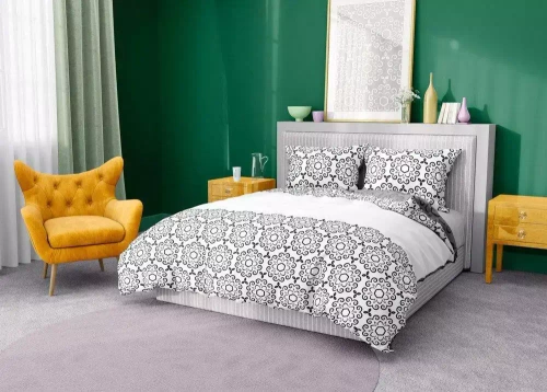 Pościel bawełniana Glamour 017 ornament Faro szary 