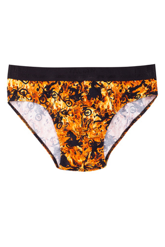 Slipy męskie Caldo Italian Fashion - druk ogień