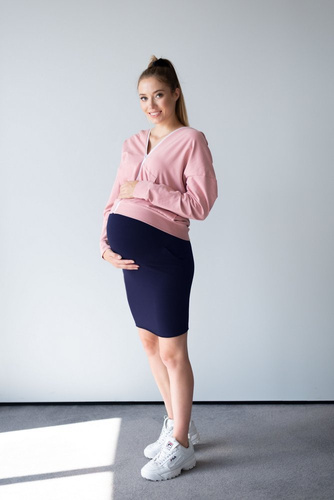 Bawełniana Spódnica ciążowa 402  Miracle-czarny