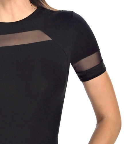 Body damskie z krótkim rękawem Abby Teyli - czarny