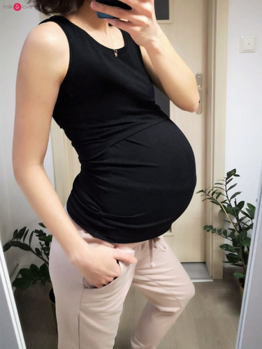 Koszulka ciążowa i do karmienia Milk Top Milk&Love czarny