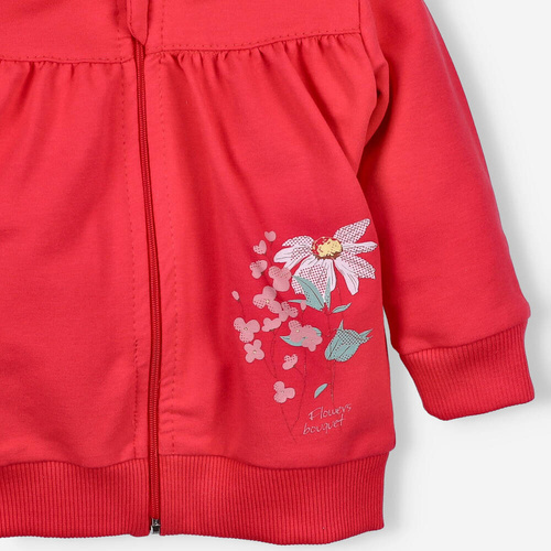 Bluza dresowa z bawełny organicznej Łąka Nini różowy 