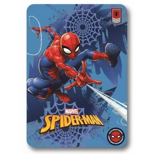 Kocyk polarowy pled dziecięcy Spiderman Setino niebieski