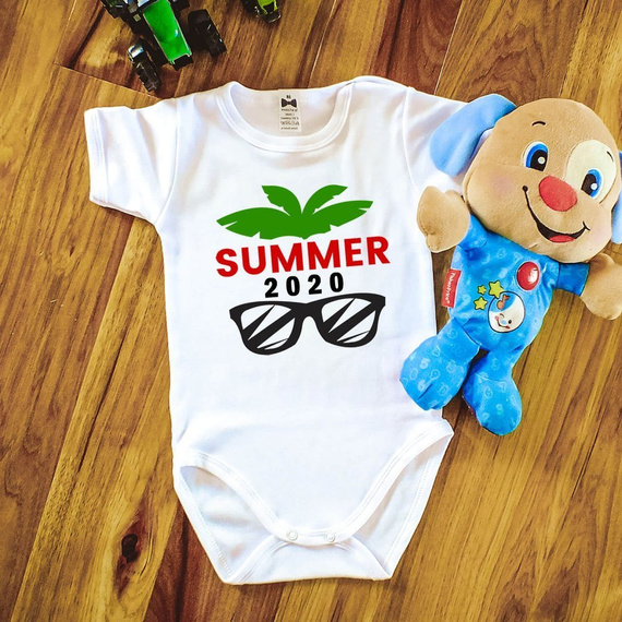 "Wakacje 2020" body krótki rękaw Moocha czarny