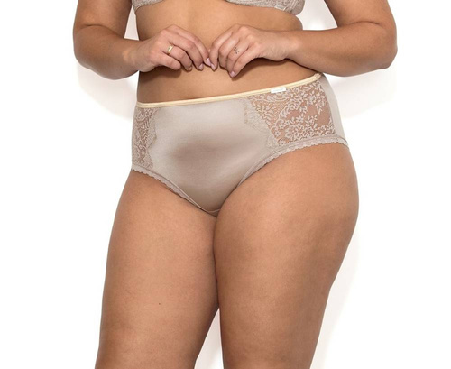 Biustonosz usztywniany Galina Nipplex mokka