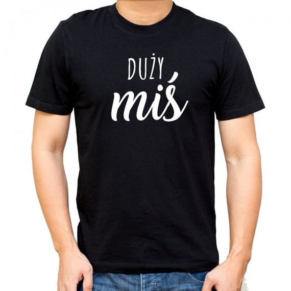  "Duży miś"  Koszulka dla taty Moocha biały