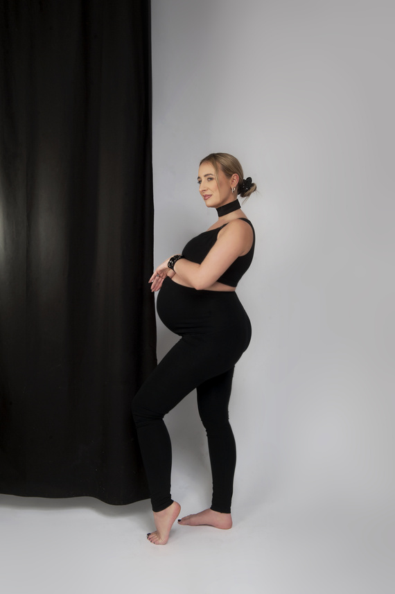 Legginsy ciążowe Ginna Teyli -czarne