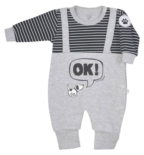 Pajac niemowlęcy "Piesek" Koala - szary 