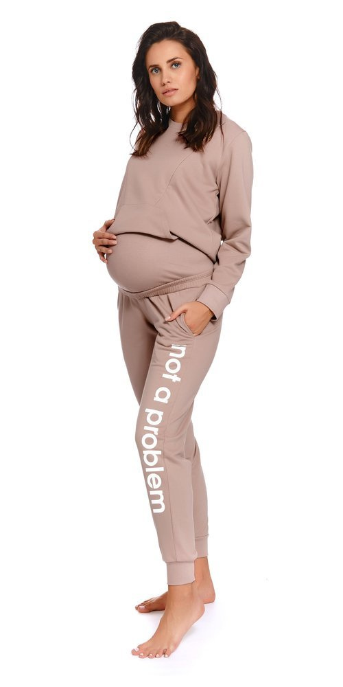SPO.4238 Spodnie dresowe ciążowe Doctor Nap - beige