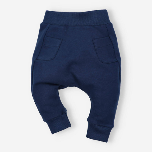 Spodnie dresowe z bawełny organicznej Nini granatowy 