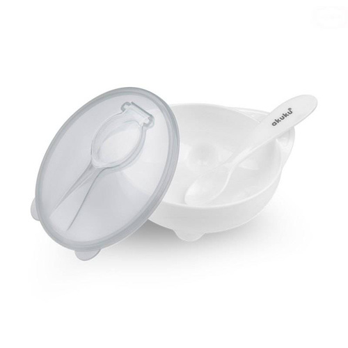 Miseczka z łyżeczką ALA0424 Akuku white