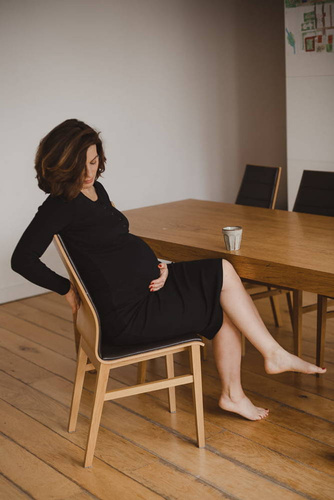 Bluzka ciążowa i do karmienia Tummy Milk&Love czarny