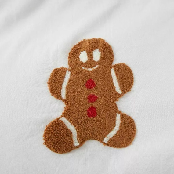 Świąteczna pościel z mikrofibry z motywem pierniczków 3D Cuty Gingerbread– Spod Igły i Nitki, zapięcie na zamek
