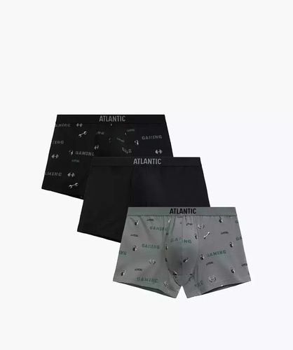 Bokserki męskie 3MH-223/25 – 3-pak, bawełniane, dopasowany krój