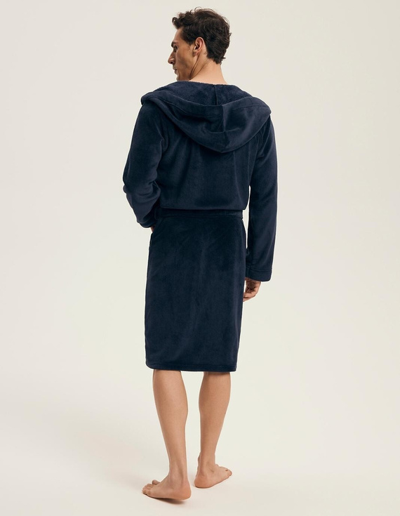 Henderson 43374 Naps – szlafrok męski z kapturem, ciepła dzianina, stylowy i wygodny