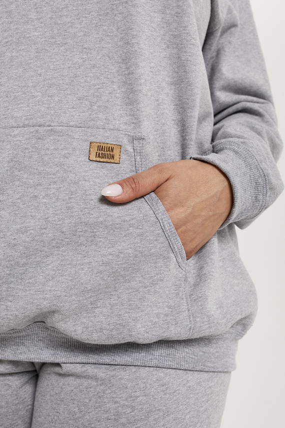 Komplet Damski dł. rękaw, dł. spodnie Fox Italian Fashion czarny - melanż