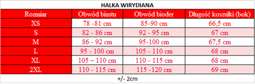 Wirydiana Halka satynowa koszulka damska DKaren - czerwona 