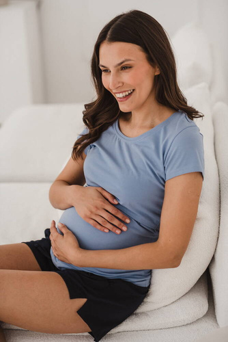 Bluzka do karmienia Milk Shirt Milk&Love błękitny