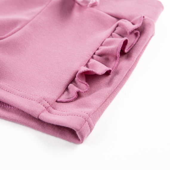 Szorty z wiązaniem dla dziewczynki Nature Ewa Klucze - róż