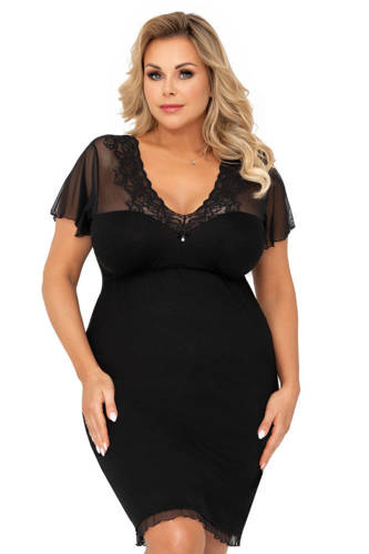 Koszula nocna Ivana Plus Donna - czarna