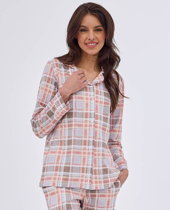 Piżama damska rozpinana 482/387 Sharon Cornette różowy