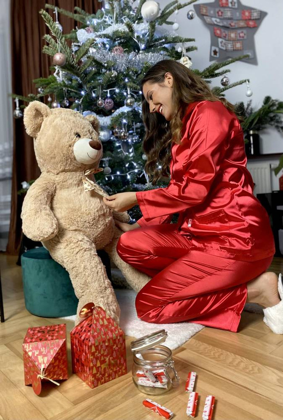 934 Classic Piżama damska Forex - czerwony