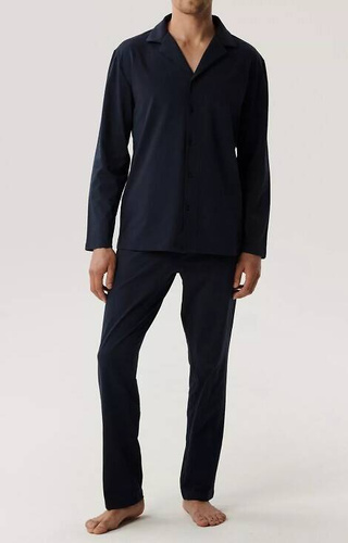 Piżama męska rozpinana BNMP-001 Atlantic-granatowa