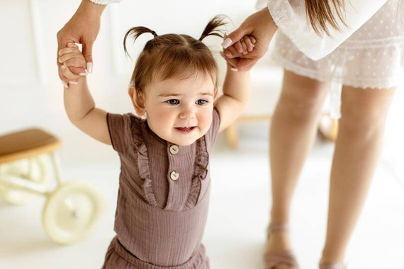 Body krótki rękaw muślinowe "Bamboo Muslin Girl Choco" Makoma