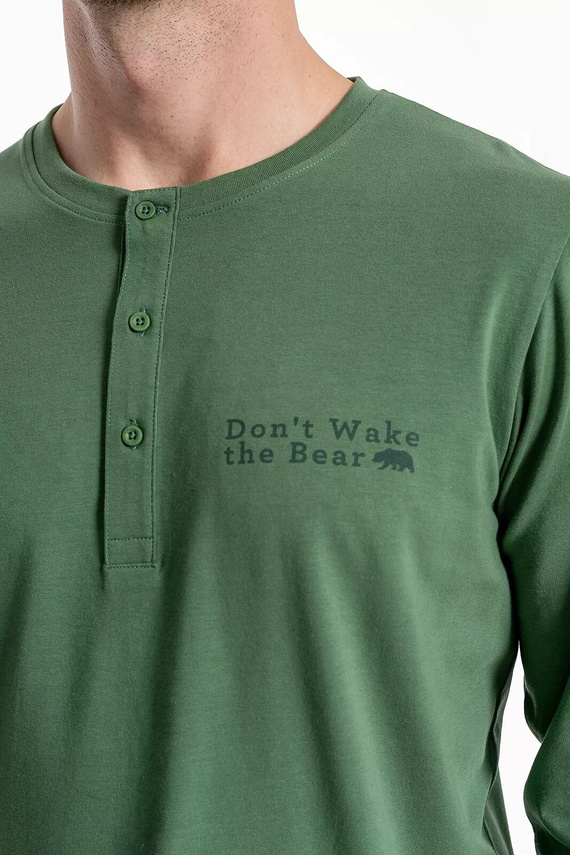 Moraj PDM 4600-015 – męska piżama z bawełny, długi rękaw i spodnie z kieszeniami