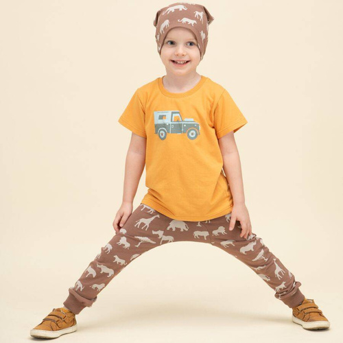 Leginsy gładkie Safari Pinokio - afryka brązowy