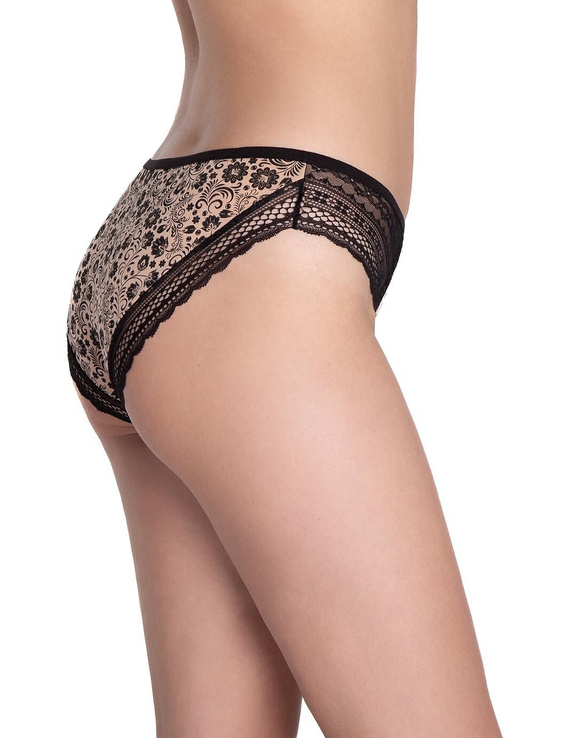 Figi damskie Lama L-1592 BI – koronkowe bikini z kokardką, 2 sztuki w zestawie